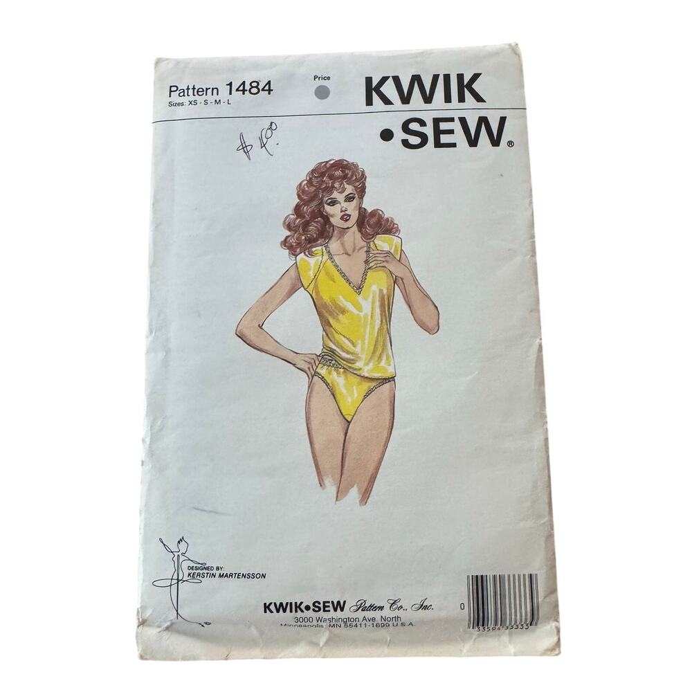 Vintage 1985 Kwik Sew Pattern 1484 Misses Camisole Panties Size XS - L Uncut